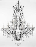 Swarovski Crystal Trimmed Chandelier 19Th C. Baroque Iron & Crystal Chandelier Lighting H 52" X W 41" - A500-996/25 Sw