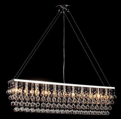 Chandelier W/ Crystal Modern Contemporary "Rain Drop" Chandeliers Billiard Pool Table Light Lighting With Crystal Balls - F7-926/11