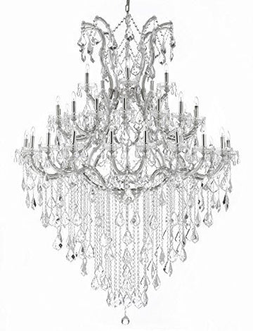 Maria Theresa Crystal Chandelier Lighting H 72" W 52" Trimmed With Spectra (Tm) Crystal - Reliable Crystal Quality By Swarovski - Cjd-Cs/B12/2181/52Sw