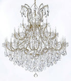 Swarovski Crystal Trimmed Chandelier Large Foyer / Entryway Maria Theresa Crystal Chandelier Lighting H 60" W 52" - A500-B12/2756/36+1Sw