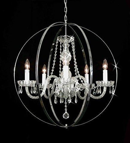 Spherical Orb Crystal Chandelier Lighting H 27.5" W 27.5" - G46-B70/384/5