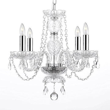 Empress Crystal (Tm) Chandelier Lighting With Chrome Sleeves H17" W17" - J10-B43/26098/4