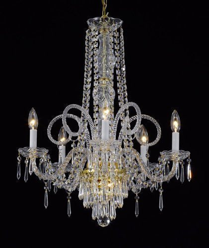 New Crystal Chandelier Murano Venetian Style Chandeliers Lighting 25"X24" - G46-Cg/20048/5