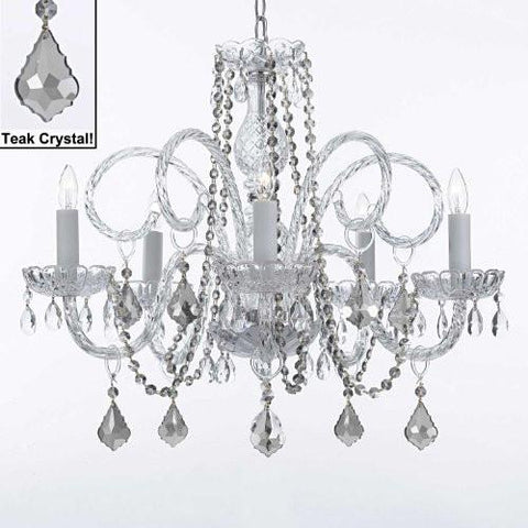 Murano Venetian Style All-Crystal Chandelier With Teak Color Crystal - A46-Teakb2/385/5