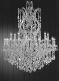 Set of 2-1 Chandelier Lighting Crystal Chandeliers H30"X W28" and 1 Maria Theresa Chandelier Crystal Lighting Chandeliers Dressed with Empress Crystal (Tm) H 50" W 37" - CS/21532/12+1 + CS/2232/24+1