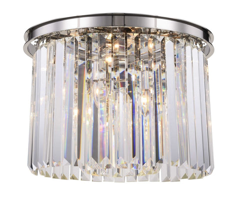 ZC121-1238F20PN/RC - Urban Classic: Sydney 6 light Polished nickel Flush Mount Clear Royal Cut Crystal