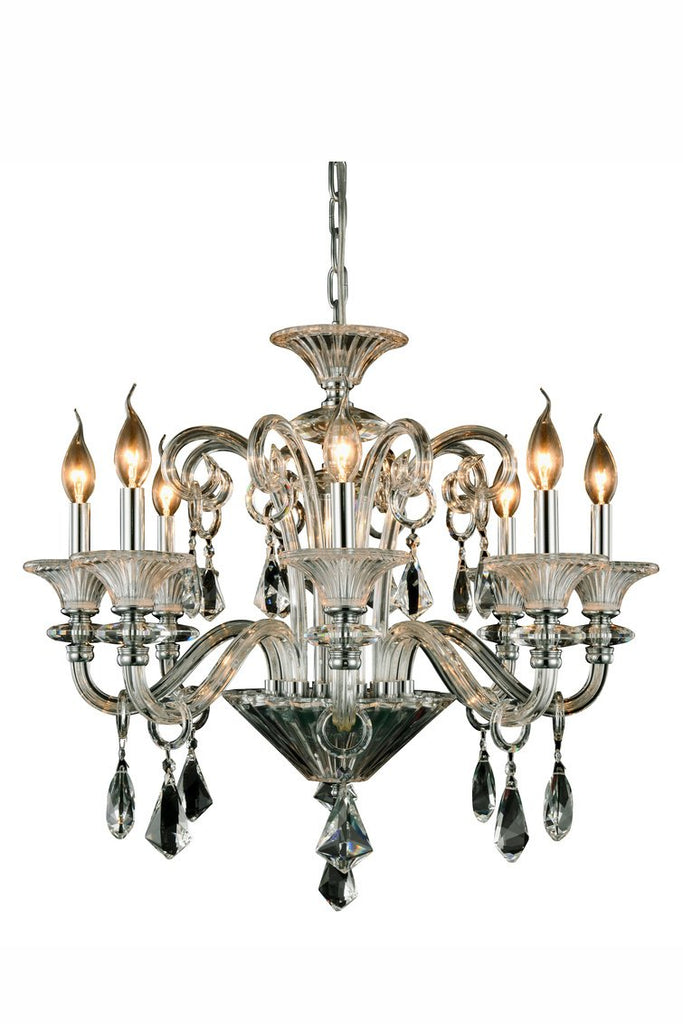 ZC121-7871D26C/RC - Regency Lighting: Aurora 8 light Chrome Chandelier Clear Royal Cut Crystal