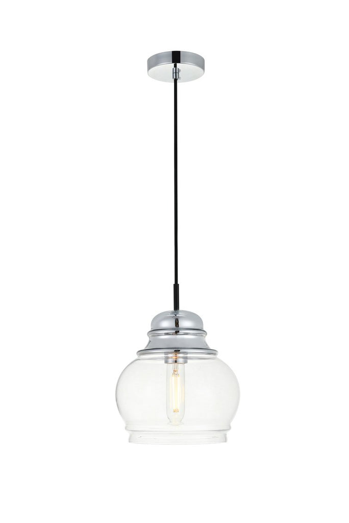 ZC121-LD2252C - Living District: Kenna 1 Light Chrome Pendant With Clear Glass