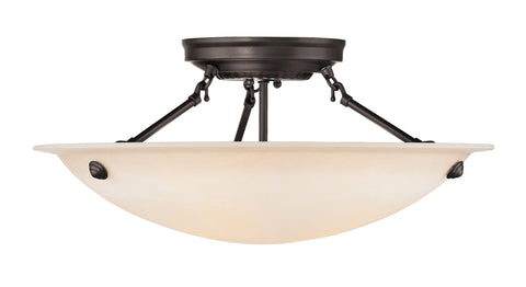 Livex Oasis 3 Light Bronze Ceiling Mount - C185-5626-07