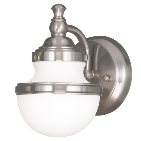 Livex Oldwick 1 Light BN Bath Light/Wall Sconce - C185-5711-91