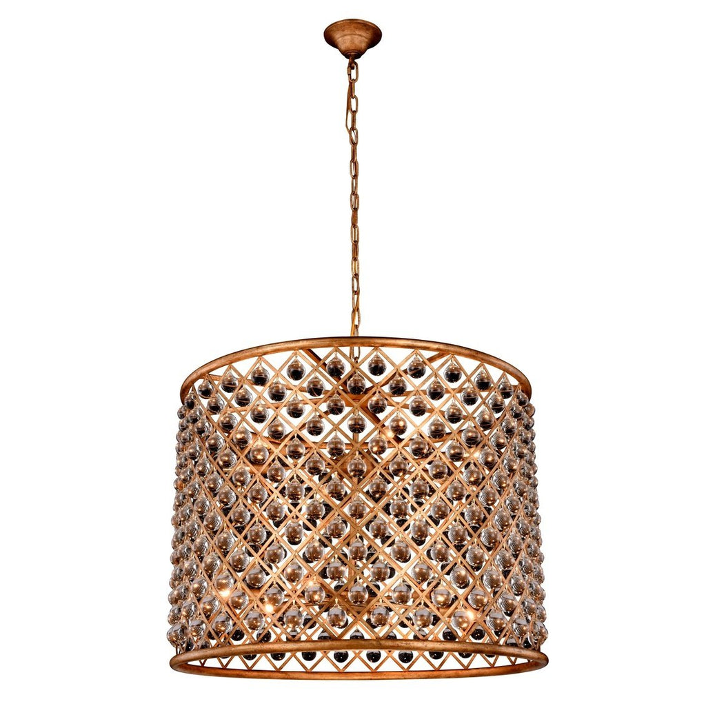 ZC121-1204D35GI/RC - Urban Classic: Madison 12 light Golden Iron Chandelier Clear Royal Cut Crystal