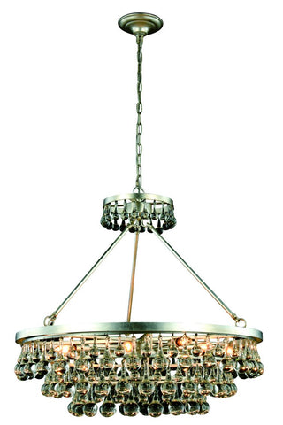 ZC121-1509D32SL - Urban Classic: Bettina 10 light Silver Leaf Pendant Clear Royal Cut Crystal