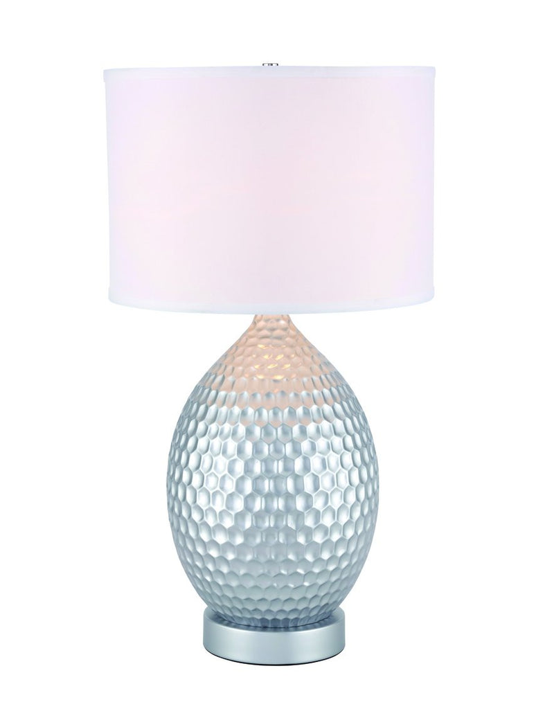 ZC121-TL3021S - Regency Decor: Miel 1 light Silver Table Lamp