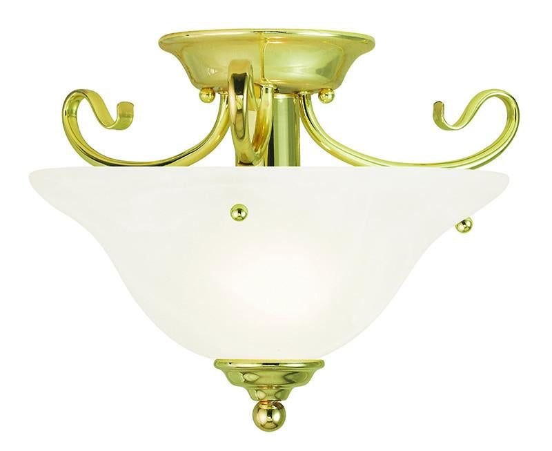 Livex Coronado 1 Light Polished Brass Ceiling Mount - C185-6109-02