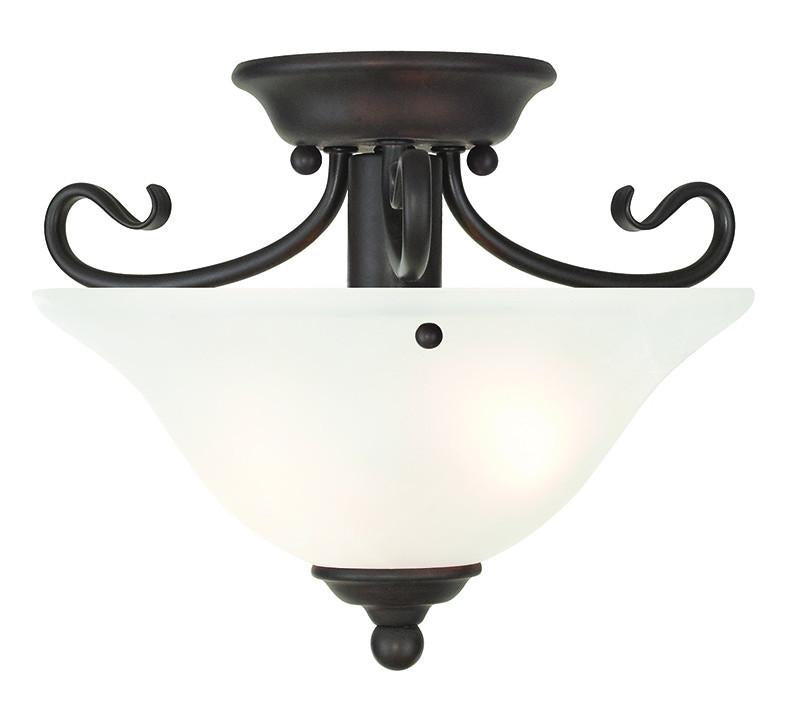 Livex Coronado 1 Light Bronze Ceiling Mount - C185-6109-07