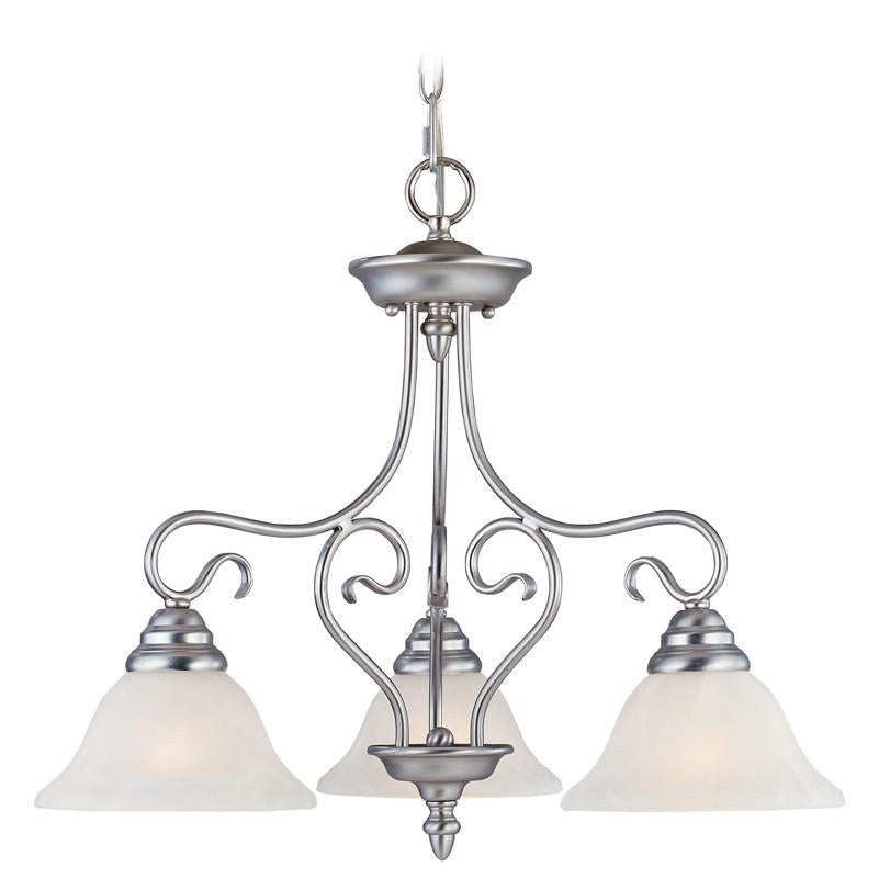 Livex Coronado 3 Light Brushed Nickel Chandelier - C185-6133-91