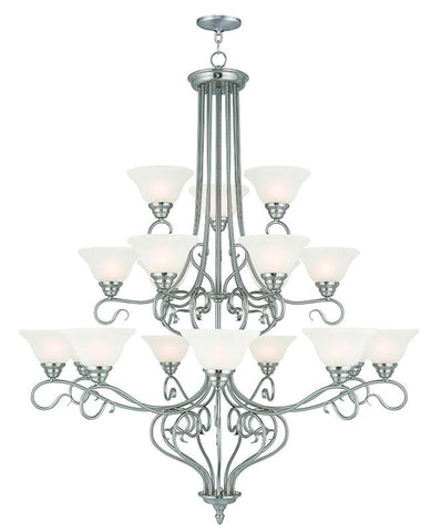 Livex Coronado 18 Light Brushed Nickel Foyer Chandelier - C185-6139-91