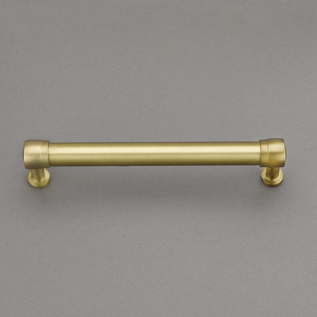 Nouveaux Collection 6" Pull Handle Hardware Burnished Brass Chrome Finish Pulls Great for Kitchen or Bathroom Cabinets, Drawers, Dressers, and More! - P100-11/4551