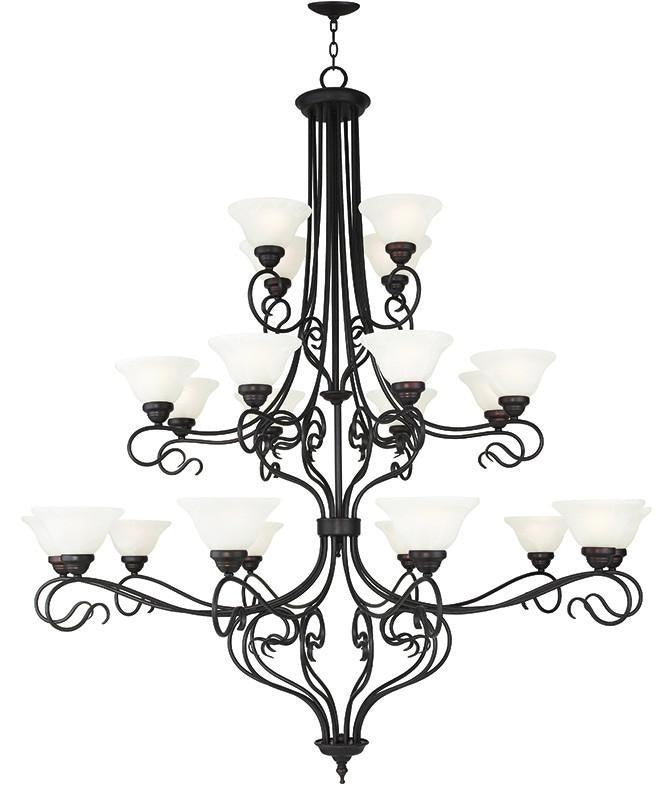 Livex Coronado 22 Light Bronze Grand Foyer Chandelier - C185-6189-07