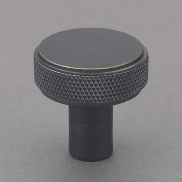 Belle Knurled 1.25" Knob Pulls Handle Hardware Bronze Finish Great for Kitchen or Bathroom Cabinets, Drawers, Dressers, and More! - P100-13/4543