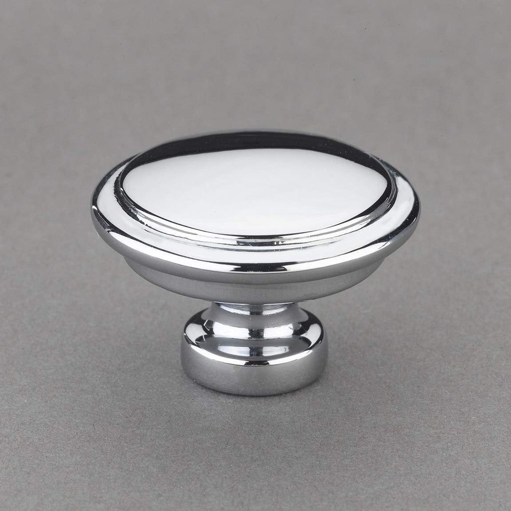 Louvre Collection 1" Knob Pulls Handle Hardware Polished Chrome Finish Great for Kitchen or Bathroom Cabinets, Drawers, Dressers, and More! - P100-12/4537