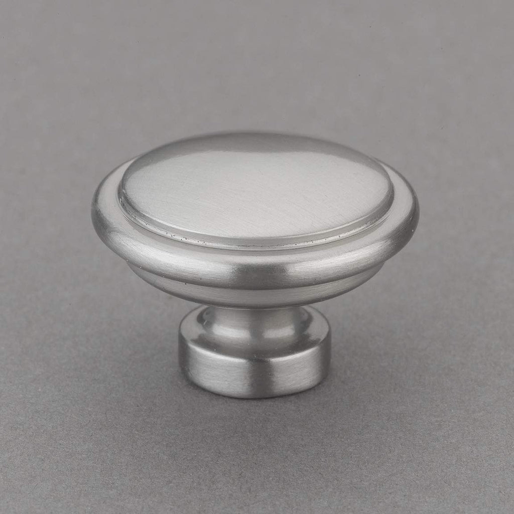 Louvre Collection 1" Knob Pulls Handle Hardware Satin Nickel Finish Great for Kitchen or Bathroom Cabinets, Drawers, Dressers, and More!