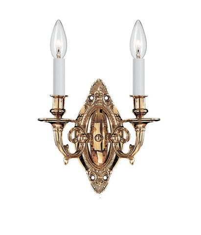 2 Light Polished Brass Traditional Sconce - C193-622-PB