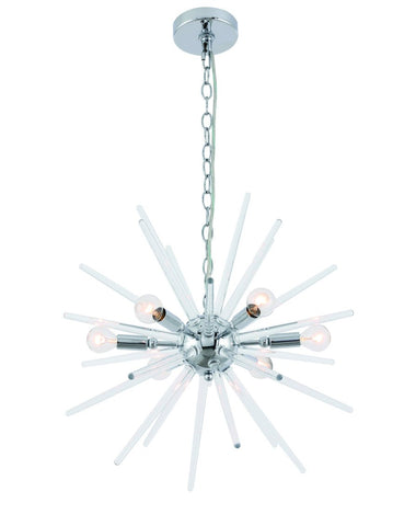 ZC121-LD7507C - Living District: Horizon 6 light Chrome Pendant