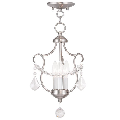 Livex Chesterfield 3 Light BN Chain Hang/Ceiling Mount - C185-6420-91