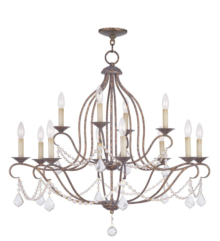 Livex Chesterfield 12 Light VBR Chandelier - C185-6438-71