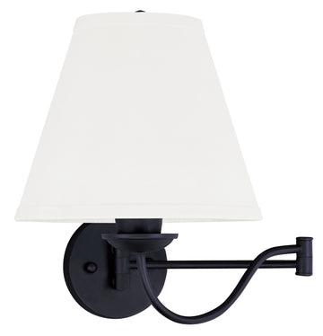 Livex Ridgedale 1 Light Black Swing Arm Wall Lamp - C185-6471-04