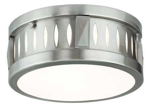 Livex Vista 2 Light Brushed Nickel Ceiling Mount - C185-65506-91