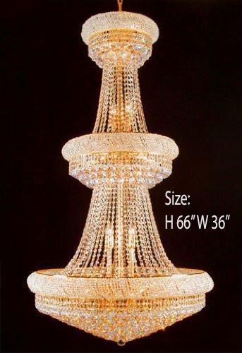 French Empire Crystal Chandelier H66" X W36" - Perfect For An Entryway Or Foyer - A93-541/32