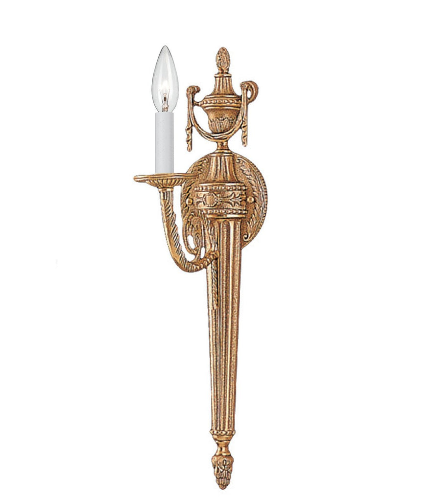 1 Light Matte Brass Traditional Sconce - C193-661-MB