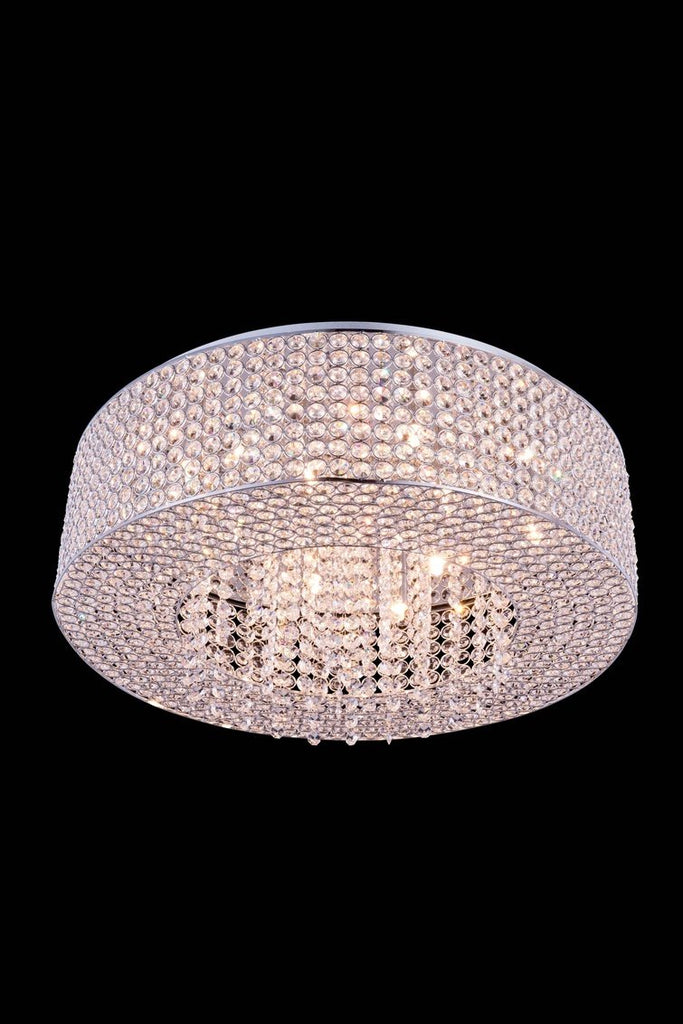 C121-2914F24C/RC - Regency Lighting: Amelie 10 light Chrome Flush Mount Clear Royal Cut Crystal