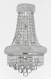 Set of 3-1 French Empire Crystal Chandelier Lighting H33 X W30 and 2 Empire Empress Crystal (tm) Wall Sconce Lighting W 12" H 17" - B92/CS/448/21 + C121-1800W12SC