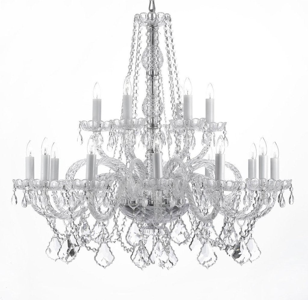 New Murano Venetian Style Crystal Chandelier Lighting H 38" x W 37" - A46-CS/385/9+9