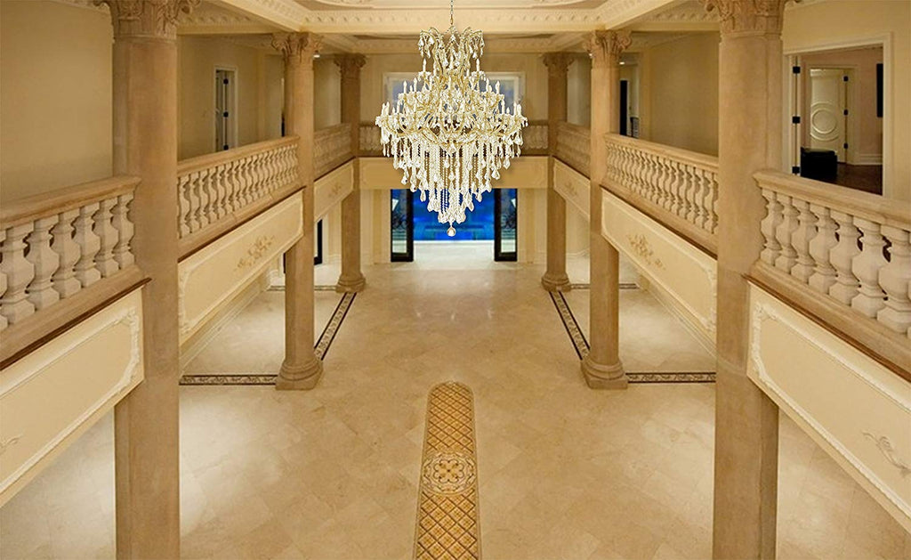 Set of 2-1 Maria Theresa Chandelier Empress Crystal (Tm) Lighting H 50" W 37" and 1 Large Foyer/Entryway Maria Theresa Empress Crystal (tm) Chandelier Lighting! H 72" W 52" - B12/21510/15+1 + GOLD/B13/2756/36+1 A500-