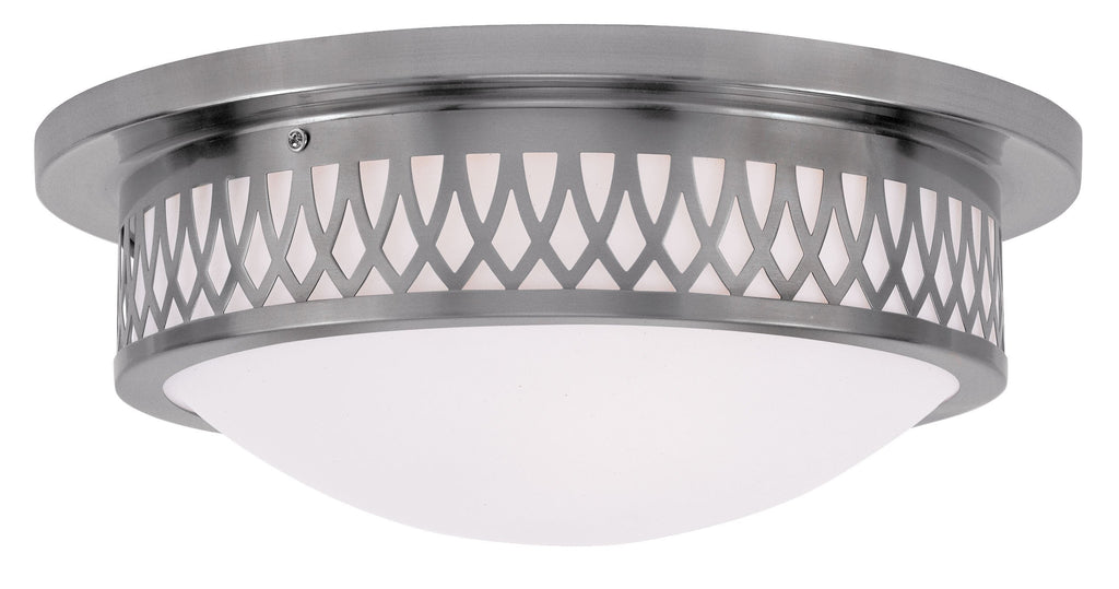 Livex Westfield 3 Light Brushed Nickel Ceiling Mount - C185-7353-91