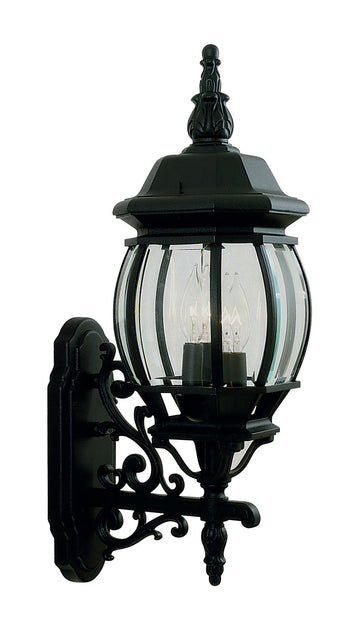 Livex Frontenac 3 Light Black Outdoor Wall Lantern - C185-7524-04