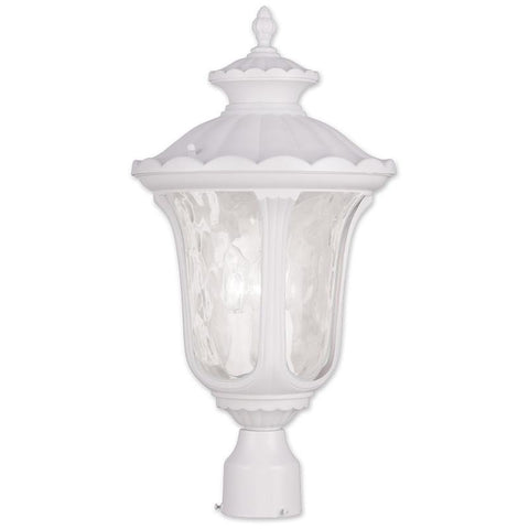 Livex Oxford 3 Light White Outdoor Post Lantern - C185-7859-03