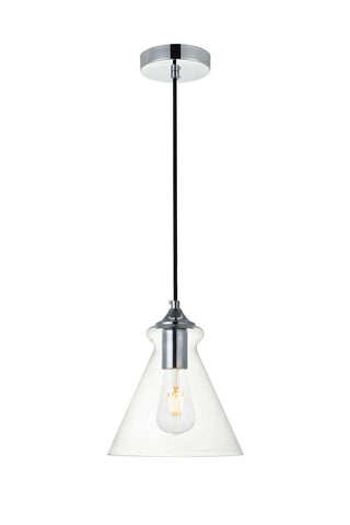 ZC121-LD2244C - Living District: Destry 1 Light Chrome Pendant With Clear Glass