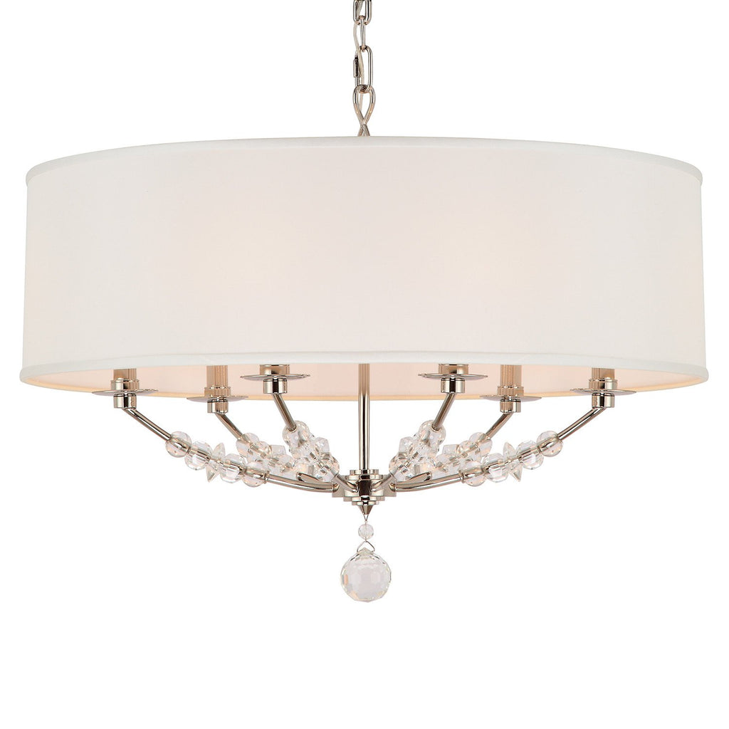 6 Light Polished Nickel Modern Chandelier - C193-8006-PN