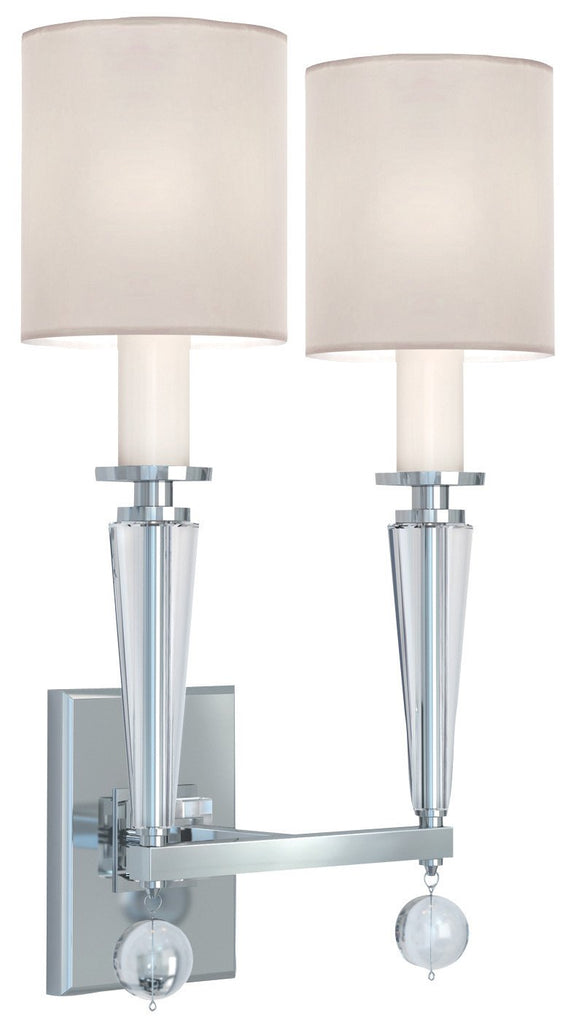 2 Light Polished Nickel Modern Sconce - C193-8102-PN