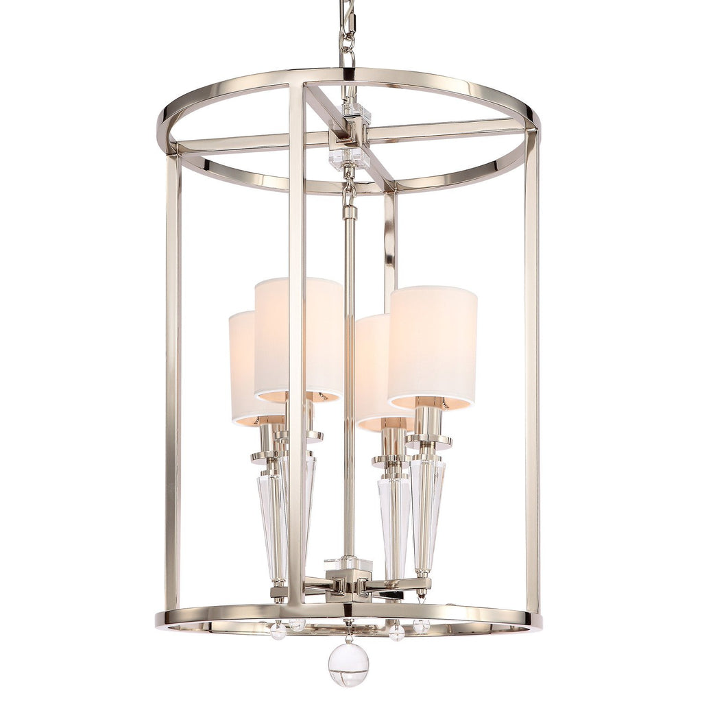 4 Light Polished Nickel Modern Chandelier - C193-8104-PN