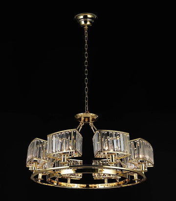 Palladium Empress Crystal Glass Fringe Chandelier Lighting H 19" W 35" - Great for Dining Room, Living Room, Family Room, Foyer, Entryway and more - G7-4644/8