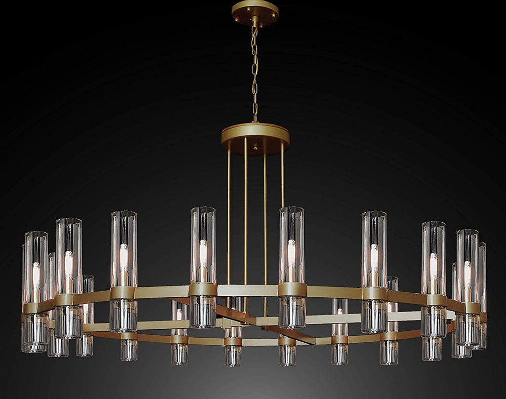 Inspired Ravelle Style Round Chandelier 60" Vintage Barn Metal Industrial Loft Rustic Lighting