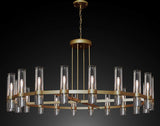 Inspired Ravelle Style Round Chandelier 60" Vintage Barn Metal Industrial Loft Rustic Lighting