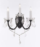 Wrought Iron Wall Sconce Crystal Wall Sconces Lighting W 11.5" H 14" D 17" - G83-3/556