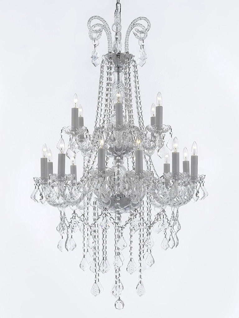 Four FT Crystal Chandelier Lighting 48hx28w 18lts Lights Fixture Pendant Ceiling Lamp Murano - B12/26/18